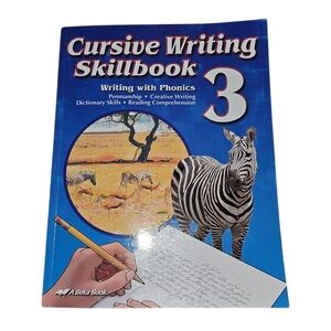 A Beka Cursive Writing w/ Phonics Workbook Level 3 Homeschool Abeka Curriculum